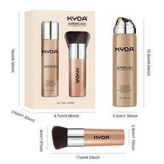 KYDA AirBrush Foundation Spray, Silky Foundation Mist Makeup, Flawless Coverage for Smooth Creamy Nude Finish, Breathable Blendable Lasting Formula, Moisturizing Makeup Primer-#310 Sunny Beige