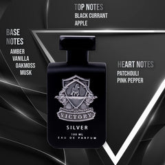 Victory Silver, Unisex perfume, 100ml, Eau de Parfum, Perfume for Men and Women, Lifestyle Scents, Luxury Scent, Oriental Blends, Unique Perfume, for Day and Night, 18+