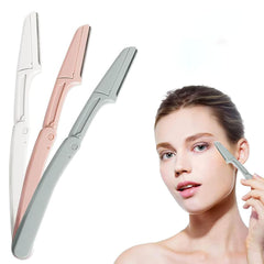 Rayyan Eyebrow Razor, Dermaplane Razor, 3 Pcs Touch-Up Dermaplaning Tool with Precision Cover, Face Razors for Women, Eyebrow Razor, Facial Razor, Womens Face Razor Peach Fuzz Remover
