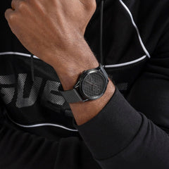 GUESS Men's 44mm Watch - Black Bracelet Black Dial Black Case