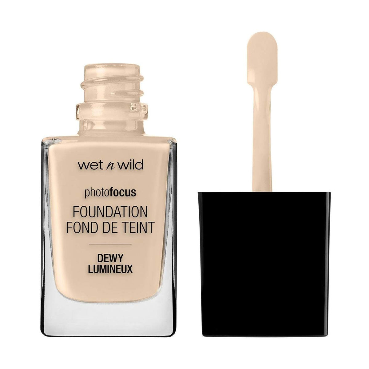 Wet n Wild Photo Focus Dewy Foundation - Fuchtigkeitsspendend Foundation in Fennepin Nude - Dekt Enrichnheiten AB, For Normal to Dry Skin, Vegan - Ivory Nude Beige