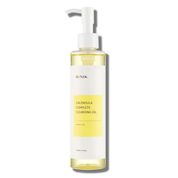 IUNIK Calendula & Jojoba Oil-Infused Vegan Cleansing Oil – Gentle Blackhead Melting & Makeup Remover Facial Cleanser w/Plant-based Oils Korean Skincare