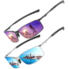 Sunglasses Mens Womens Polarised Sunglasses UV Protection Sunglasses metal frame Ultra Light for Driving Travel Fishing Running Outdoor Eyewear Sun glasses