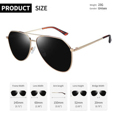 Joopin Sunglasses for Men Women, Polarized Classic Sunglasses Lightweight Metal Frame UV400 Protection
