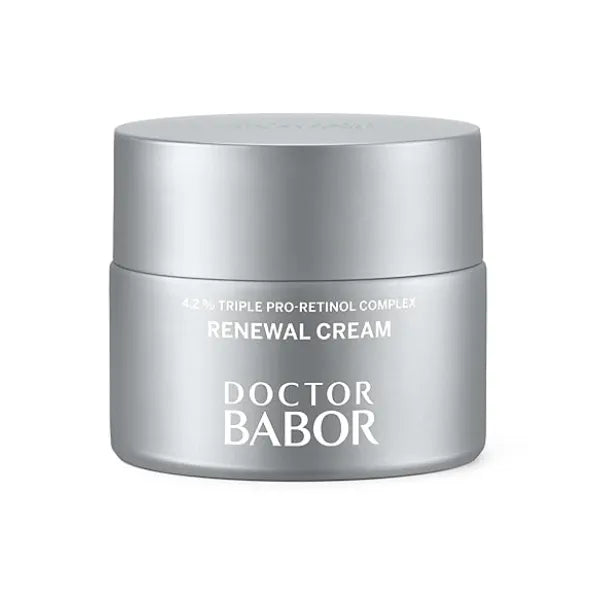 BABOR Renewal Cream with Retinol & Hydrating Complex Anti Aging Face Moisturizer for Firmer, Smoother Skin & Luminous Tone, Vegan Clean Formula Made in Germany, Hydrating Day & Night Cream