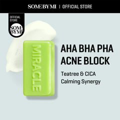 Some By Mi AHA-BHA-PHA 30Days Miracle Cleansing Bar | For Skin Exfoliating | Pore & Sebum Care | Improving Skin Tone | Inflammation | 106G