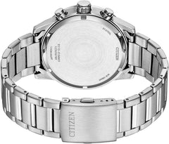 Citizen AN3680-50A Quartz Chronograph Wrist Watch for Men, 44 mm Diameter, Silver