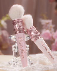 Flower Nose Fairy Tales Midsummer Blush Brush - Premium Makeup Brush for Liquid, Cream, and Powder Foundation - Buffing, Blending, and Face - Soft Synthetic Bristles (01 White Vanilla)