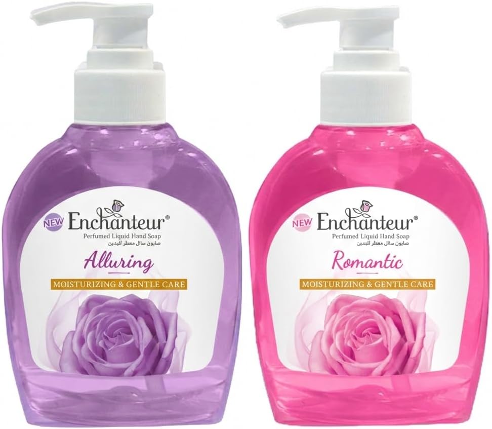Enchanteur Liquid Hand Soap, Floral Fragrance, Romantic & Alluring, 2 X 300 ml