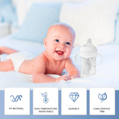Pack of 5 Baby Bottle Handles, Easy Grip Standard Plastic Handle for Avent Natural Wide Mouth PP Glass Baby Bottles Baby Bottles Accessories for Baby Small Hand Grip Design (White)