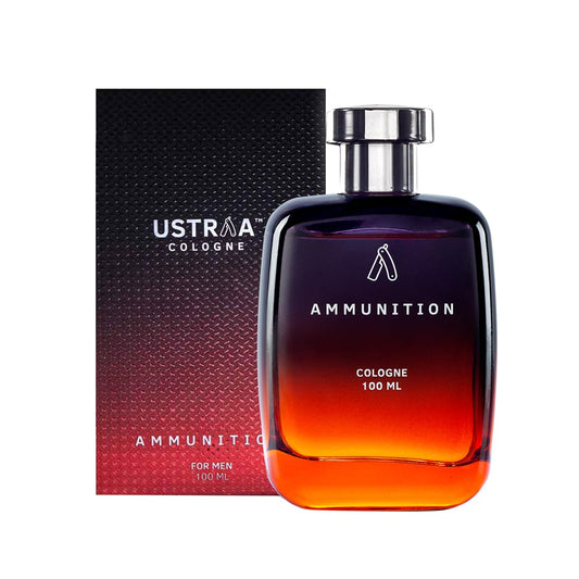 Ustraa Ammunition Cologne - 100ml | Fresh, Spicy, Musky Perfume for Men | Long-lasting Fragrance | Sophisticated & Exotic Scent of the Night | Masculine Aroma for Special Occasions