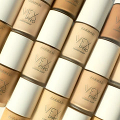 FARMASi Vfx Pro Foundation, Full Coverage Liquid Cream, Lightweight Long Lasting Coverage, Breathable Skin Moisturizer with Color True Matte Blending, Face Makeup, 1 fl. oz / 30 ml - Neutral Medium 12