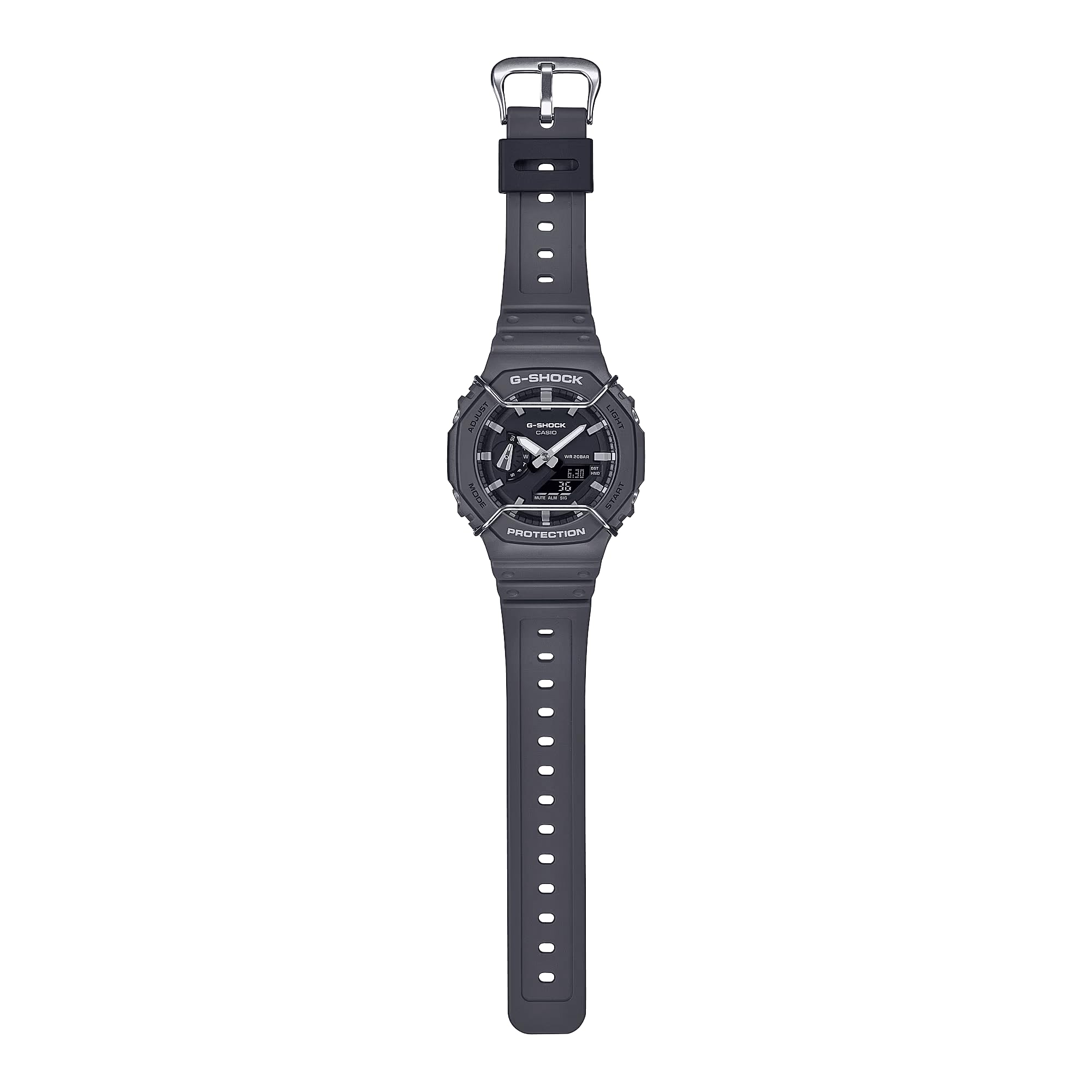 Casio G-Shock Analog-Digital World Time Watch - Black / Grey