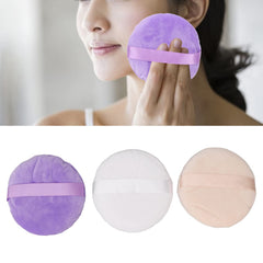 3 Pcs Powder Round Face Powder Soft Velour Face Powder Pads Portable With Pads,Face Powder Pads,Machine For Super Large Round Ribbon Makeup Puff