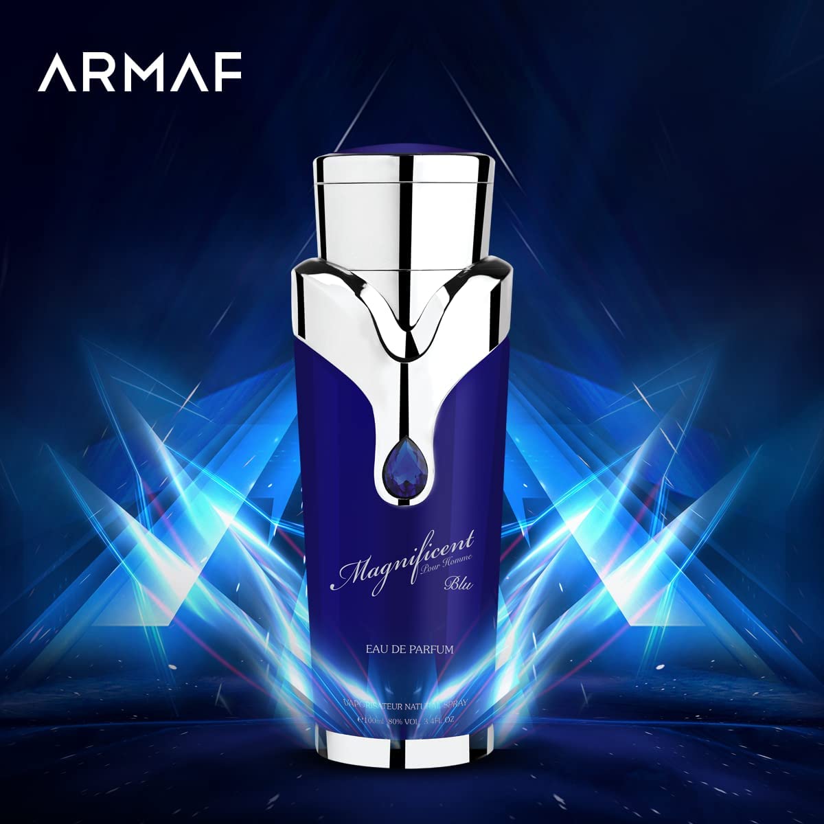 Armaf Magnificent Blu Pour Homme Eau De Parfum For Men 100ml| Premium Long-Lasting Perfume for Men| Best for Gifting Purpose| Everyday Use