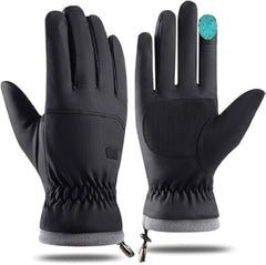 NALACAL Winter Gloves for Mens Women Cold Weather-Waterproof Snow Warm Gloves Touch Screen Finger, Lightweight Gloves for Running Driving, Hiking Cycling - Black