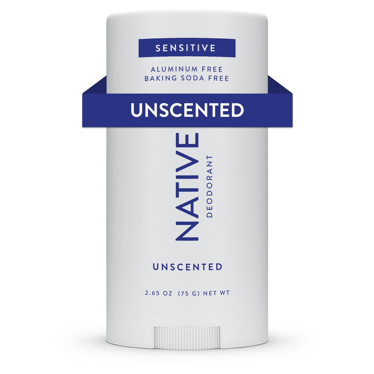 Native (Unscented) - Native Sensitive Deodorant Natural Deodorant for Women and Men, Aluminium Free, Baking Soda Free, Phthalate Free, Talc Free, Coconut Oil and Shea Butter Unscented (Sensitive)