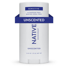 Native (Unscented) - Native Sensitive Deodorant Natural Deodorant for Women and Men, Aluminium Free, Baking Soda Free, Phthalate Free, Talc Free, Coconut Oil and Shea Butter Unscented (Sensitive)