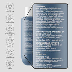 Bare Anatomy Anti Hair Fall Shampoo | 5x Hair Fall Control | Powered By Adenosine & Peptides | For All Hair Types | Sulphate & Paraben Free | DHT Blocker Promotes Hair Growth | For Women & Men | 250ml