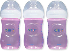 PHILIPS Avent 3-Pack Natural Wide-Neck Bottles - pink, one size