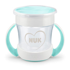 NUK 10255598 Mini Magic Cup Leak-Proof 360° Drinking Rim from 6 Months Practical Handles BPA 160 ml White 155 g