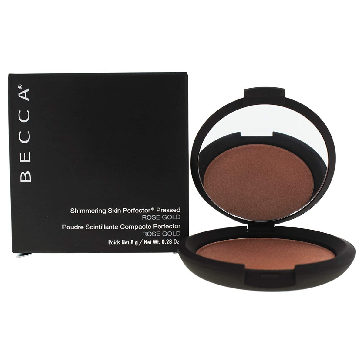 Becca Brilliant Skin Perfector Pressed Highlighter 0.28 oz, Rose Gold