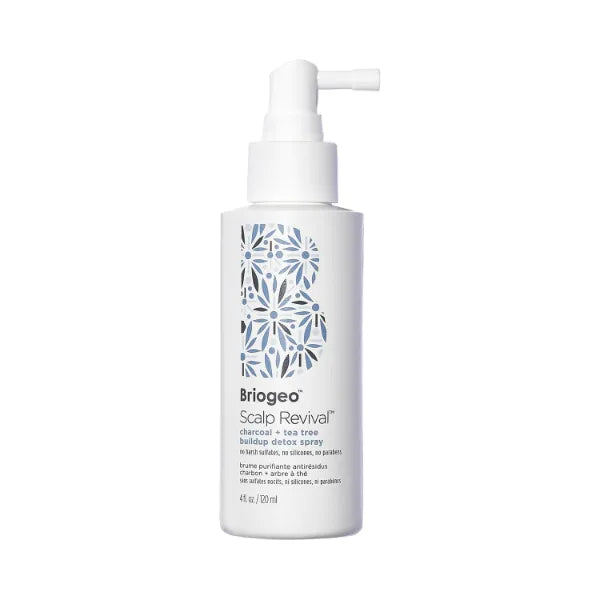 Briogeo Scalp Revival Charcoal + Tea Tree Buildup Detox Spray, Dry Scalp Pre-Wash Treatment for Dry Scalp & Itchy Scalp, Build Up, Detox Spray, Unclog Hair Follicles, Vegan, Cruelty-Free, 4 fl oz