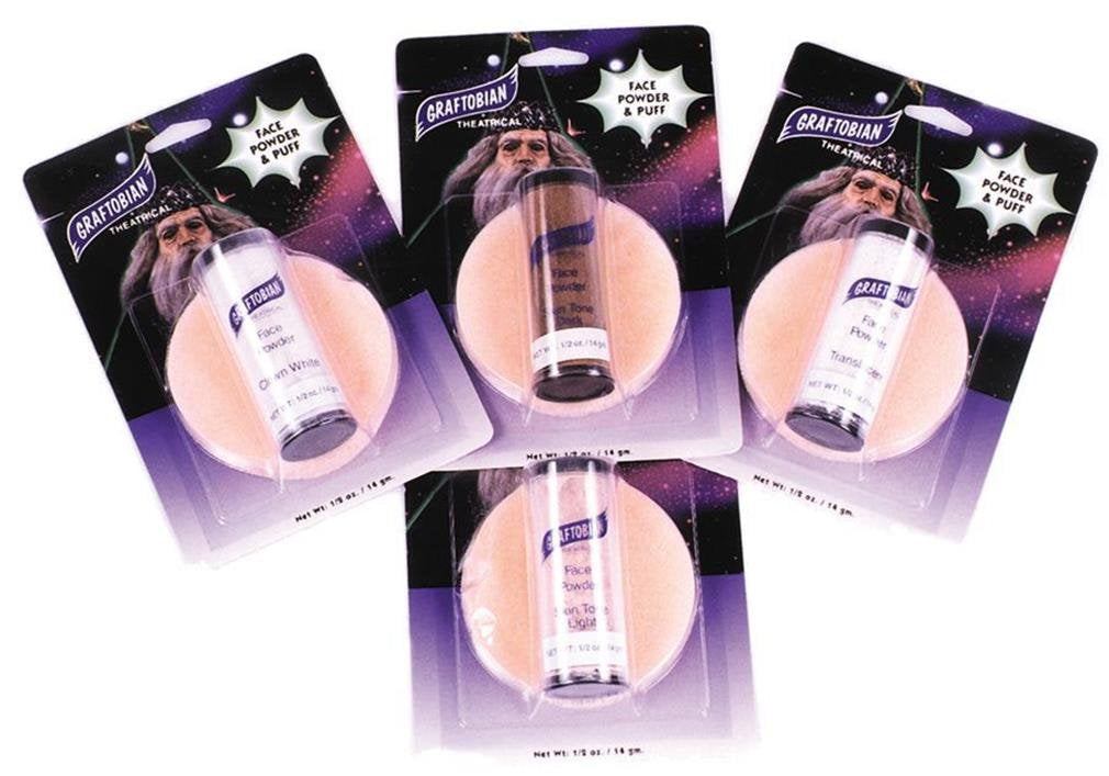 Graftobian Pro Setting Powder - Face Powder w/Puff (Clown White)