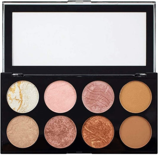 Revolution Beauty London Makeup Ultra, Blush Palette, Golden Sugar, 8 Shades, 12.8g