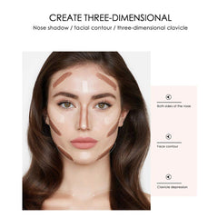 NLLNT Matte Bronzer Cream Contouring Dark Brown Shadow Powder Sun-kissed Tan Glow