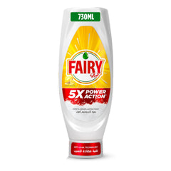 Fairy 5X Power Action Lemon Dishwashing Liquid Soap - 730ml