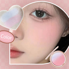 SYOSI Face Matte Pressed Powder Blush, Lasting Lightweight Blendable Soft Gradient Blush Highlighter, Natural-Looking Highly Piamented Facial Contour Highlight Gradient Blush Powder Makeup