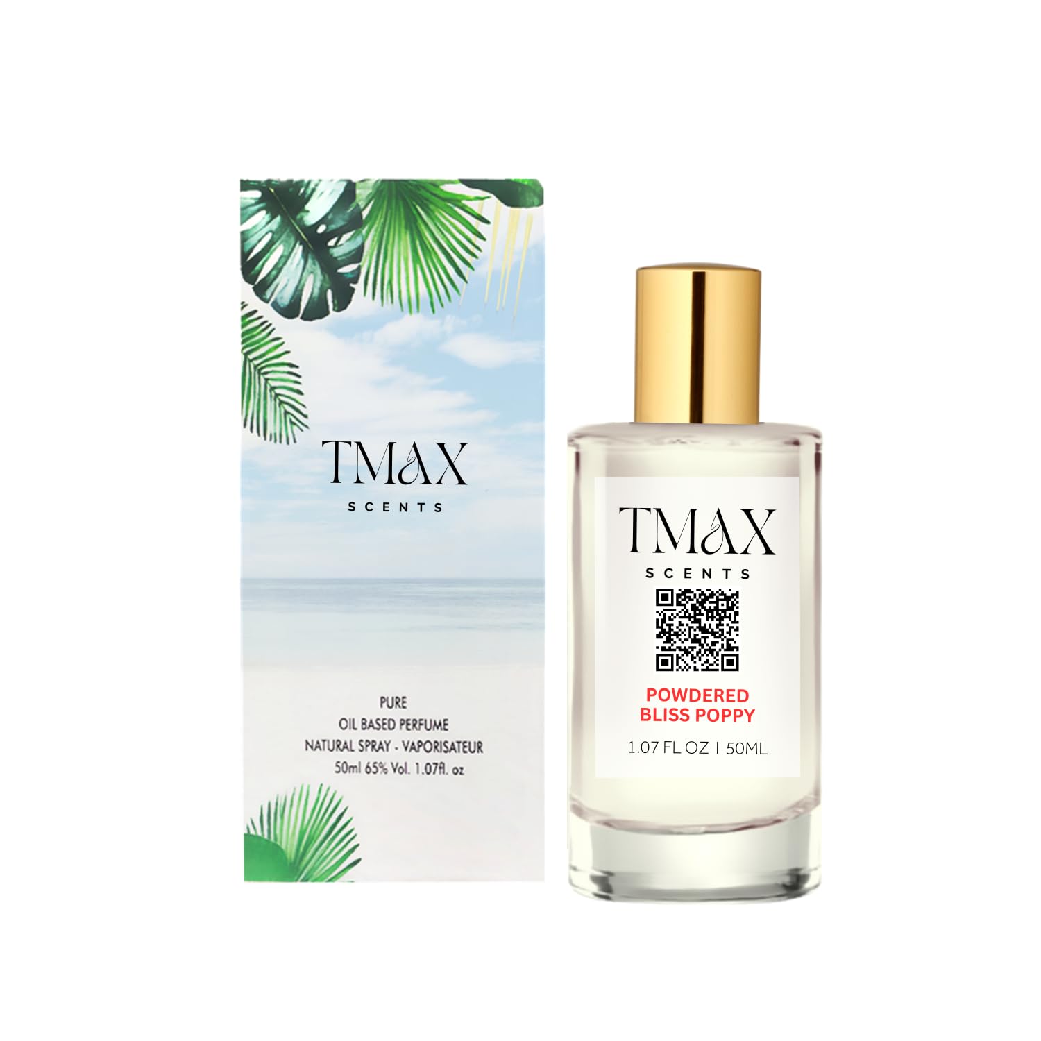 TMAX Scents Powdered Bliss Poppy Perfume for Women 50ml - Elegant, Long-Lasting Musky Sweet and Floral Fragrance