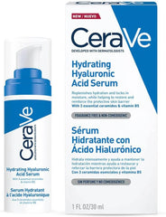 CeraVe Hydrating Hyaluronic Acid Serum | 30ml/1oz | Day & Night Facial Serum with Hyaluronic acid | For All Skin Types