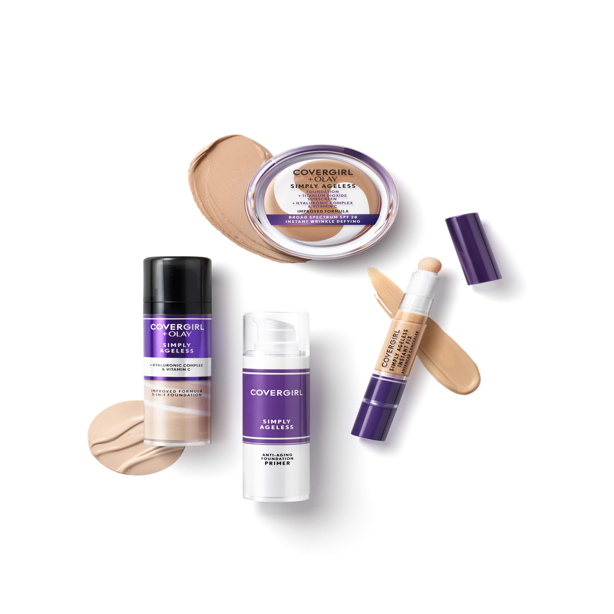 COVERGIRL+Olay Simply Ageless 3-in-1 Liquid Foundation - Ivory, 1 Ounce