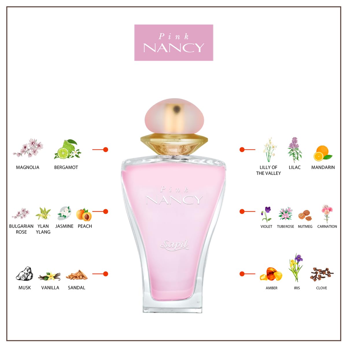 Sapil Nancy Pink for Women Eau DE Parfum 50ml