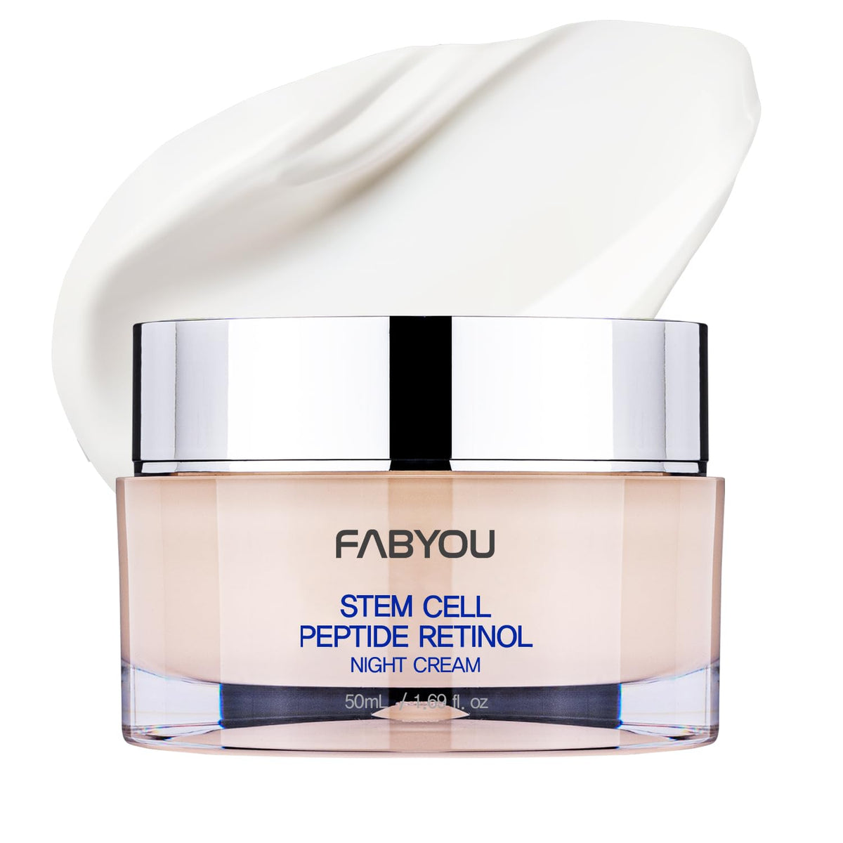 Fabyou Stem Cell Peptide Retinol Night Cream 50ml – Plant-Based Stem Cell for Anti-Aging, Skin Repair, Nourishment, Korean Skin Care for Overnight Facial Recovery with Non-Sticky, Intensive Hydration