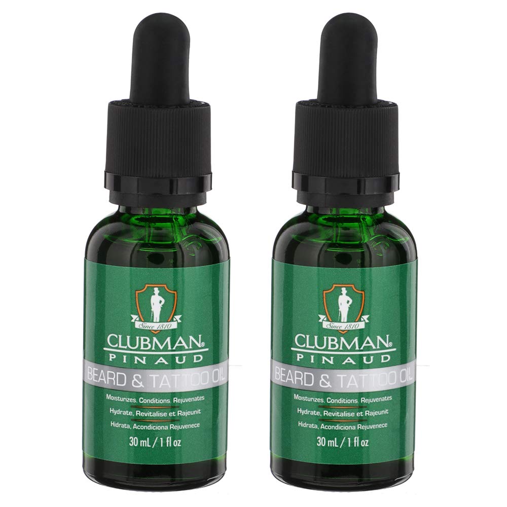 Clubman Pinaud Beard & Tattoo Oil 1 oz (Pack of 2)