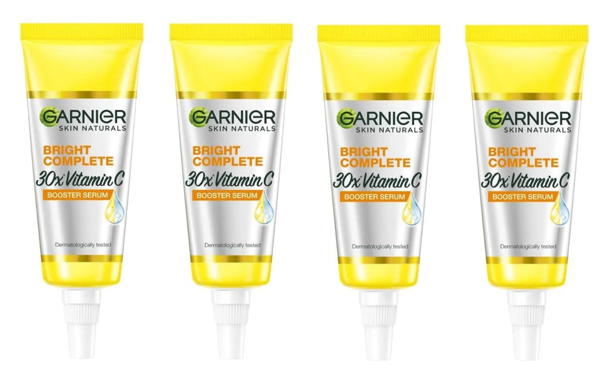 GARNIER Bright Complete Vitamin C Booster Face Serum-7ml (PACK OF 4) (28 ml)
