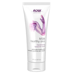 NOW Foods Solutions, MSM Healthy Skin Liposome Lotion, Rejuvenating Cream with Almond Oil and Aloe, 8-Ounce