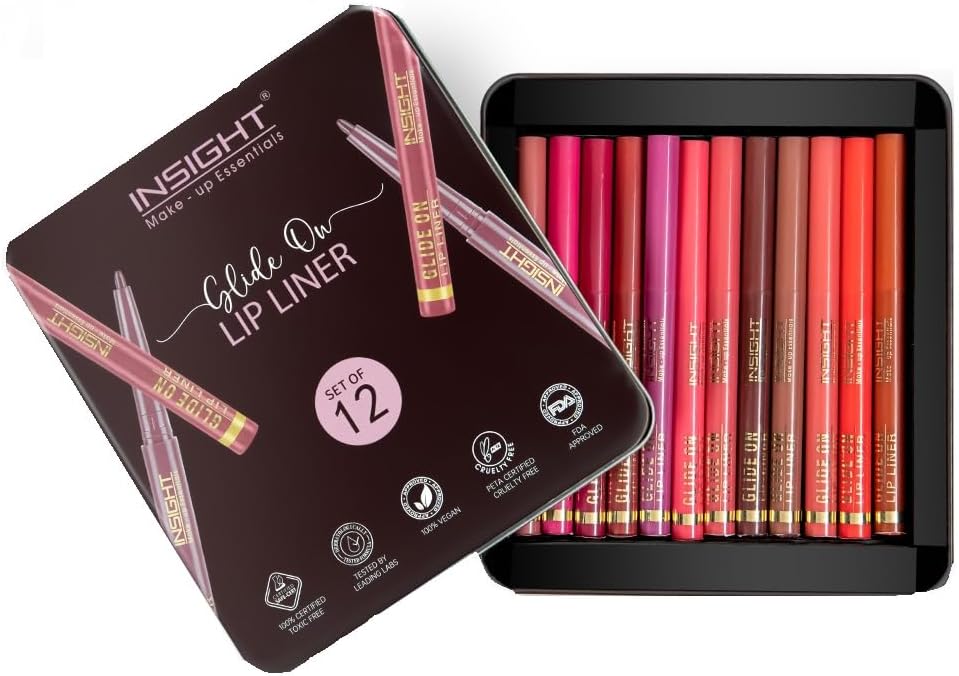 Insight Cosmetics Glide-On Lip Liner - Set of 12
