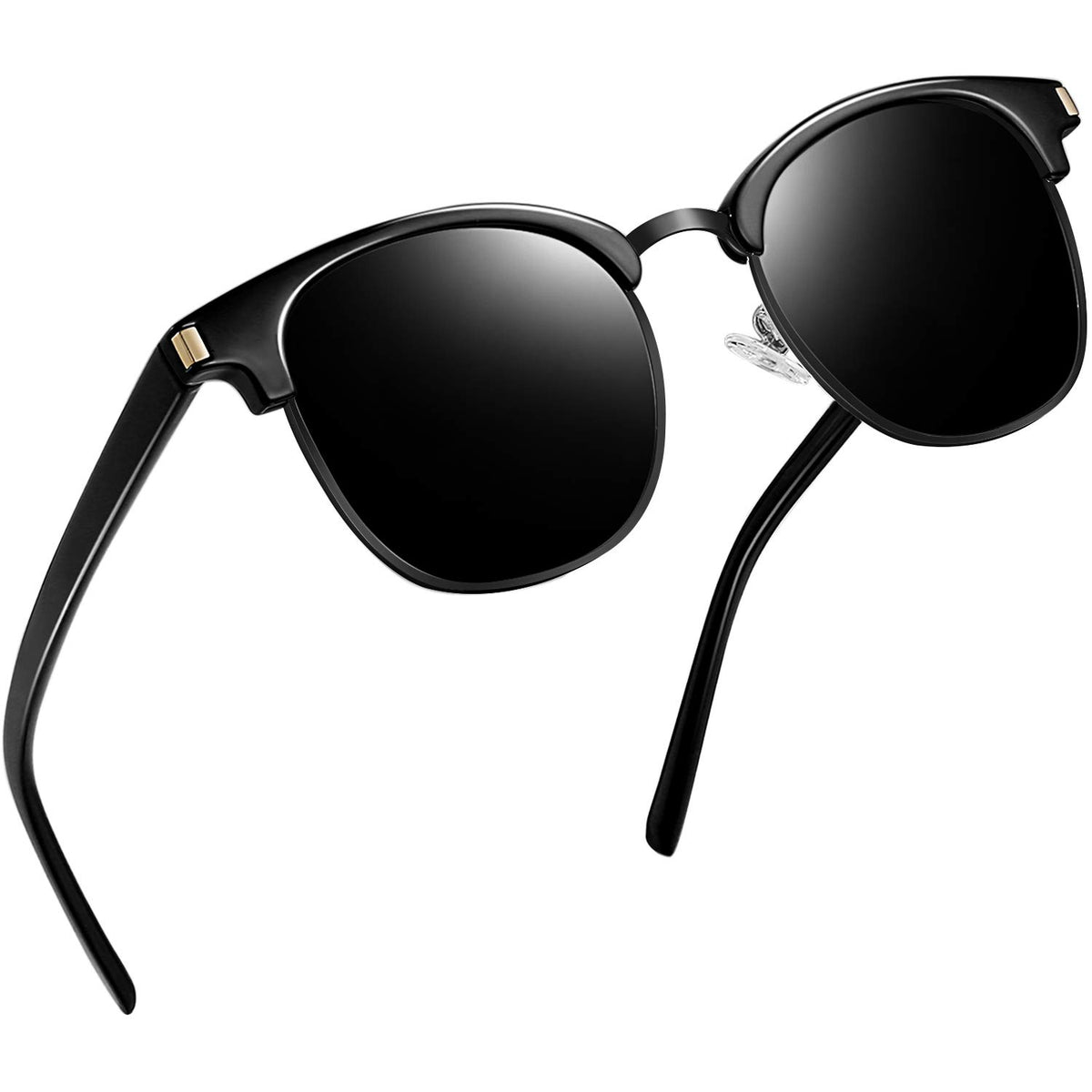 Joopin Polarized Semi Rimless Sunglasses Men Women, Classic Half Frame Sun Glasses UV Protection