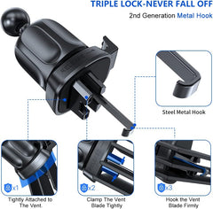 Miracase 【Holder Expert Generation】 Car Phone Holder, Mobile Holder for Car Air Vent, Phone Holder Car Compatible with iPhone 14 Pro Max 13 12 11, Samsung S23, Xiaomi, ONEPLUS, Google, HUAWEI and more