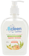 Bcleen بيكلين Antibacterial Cream Hand Wash With Moisturizer & Glycerol, Peach, 500 ml