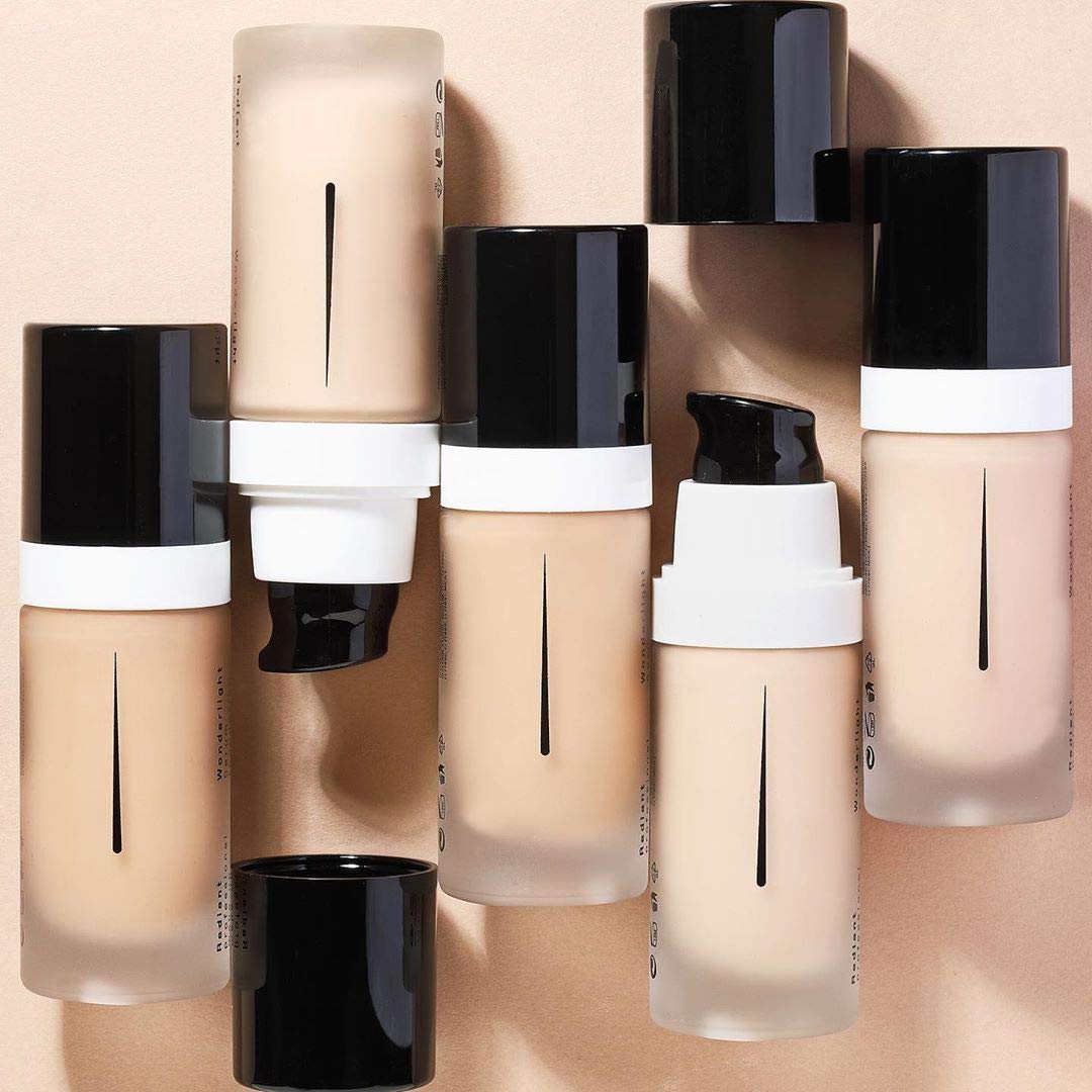 Radiant Professional Wonderlight Serum Liquid Foundation for Makeup Kit - Alternative to Bronzer Powder - Color Corrector & Under Eye Concealer - Matte Eyeshadow Base - 1.01 oz - Cream Beige (02)
