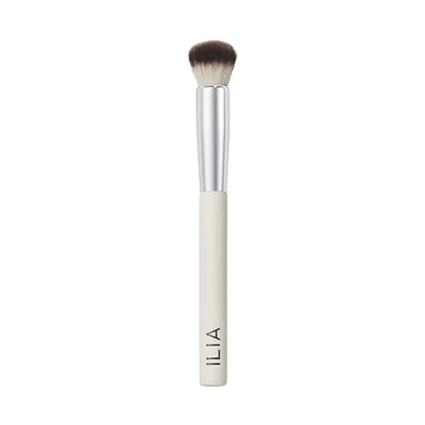 ILIA Complexion Brush Liquid + Cream Complexion Product Brush Made with FSC Certified Wood, Aluminum, + Soft, Vegan Bristles Expertly Crafted Non Toxic
