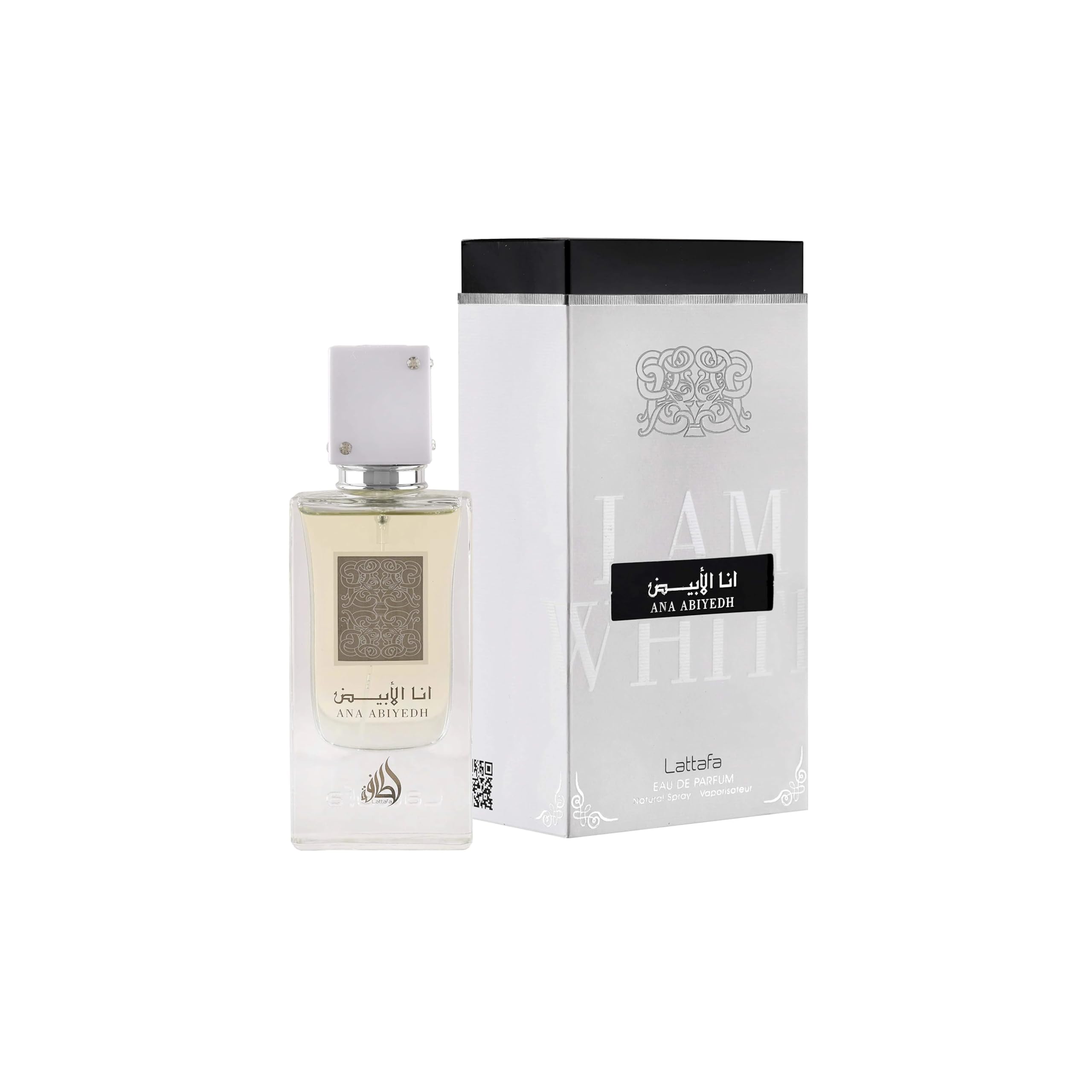 Ana Abiyedh EDP - 60 ML (2.02 oz) I Intoxicating, Fluffy, Soft and Sensual I Oud essential oil in perfume I Guaiac wood, White Musk, Jasmine, & Nagarmotha I Suitable for any Occasion I by Lattafa