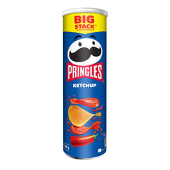Pringles Ketchup Flavour Potato Chips, Crispy Snack - Crunchy Snack Food for Movies, Games & More - On-the-Go Can - 200gm