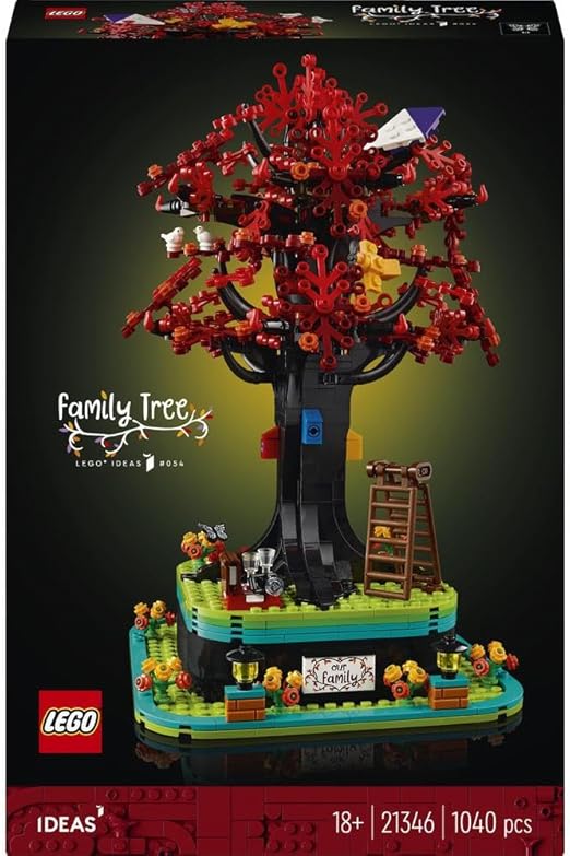 LEGO Ideas Family Tree Building Set for Adults, Home or Office Décor Model Kit with Photo Display Stand & Flower Elements, Creative Valentine's Day Gift for Women, Men, Her or Him, 21346