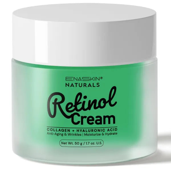 Enaskin Naturals Retinol Cream for Face, Anti-Wrinkle Moisturizer for Deep Wrinkles, Dry Skin & Neck Firming for Men & Women - 50G